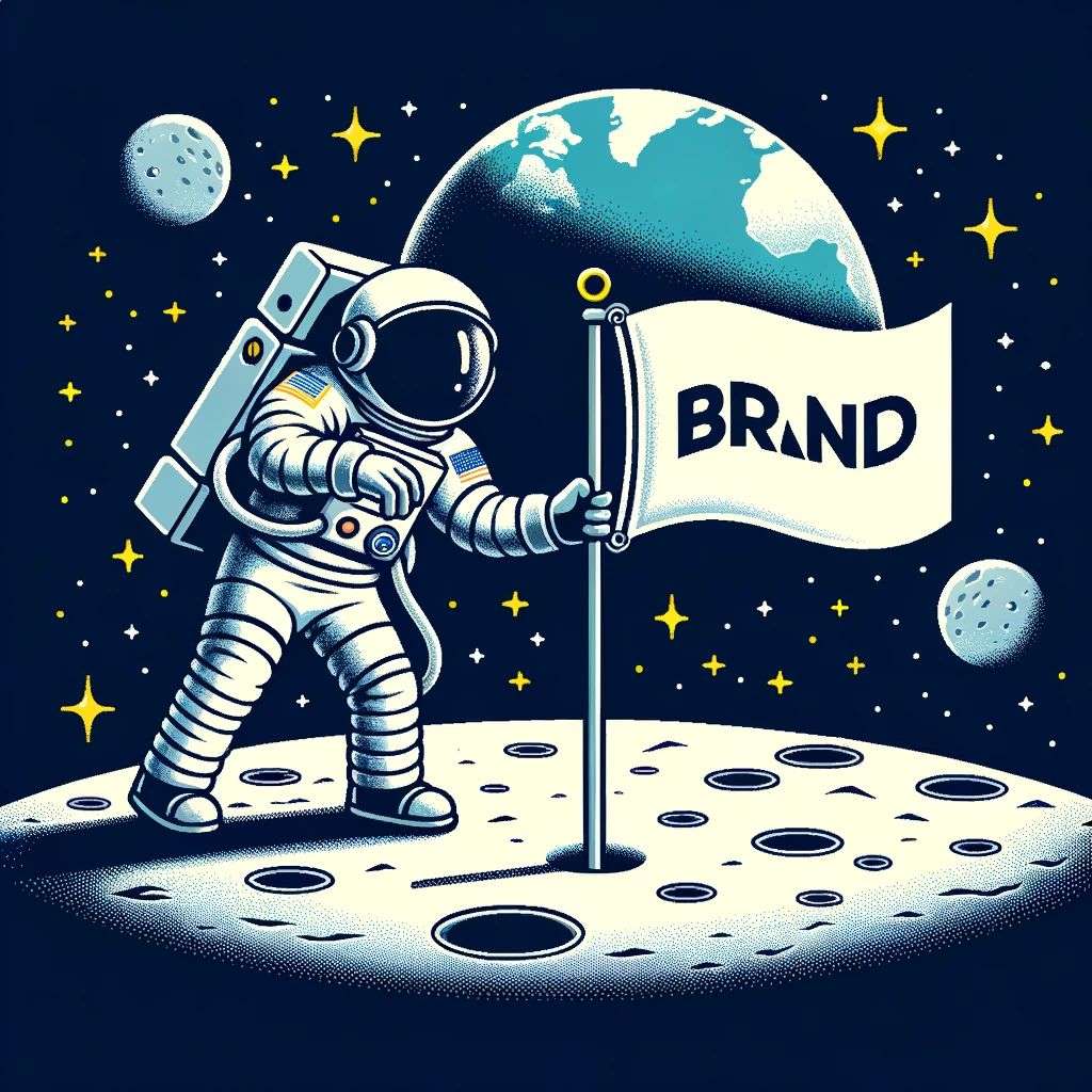 an astronaut, brand mark